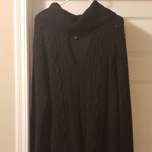 Black cable knit sweater